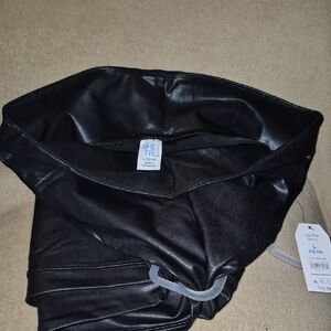 Time and Tru Black Faux Leather Leggings